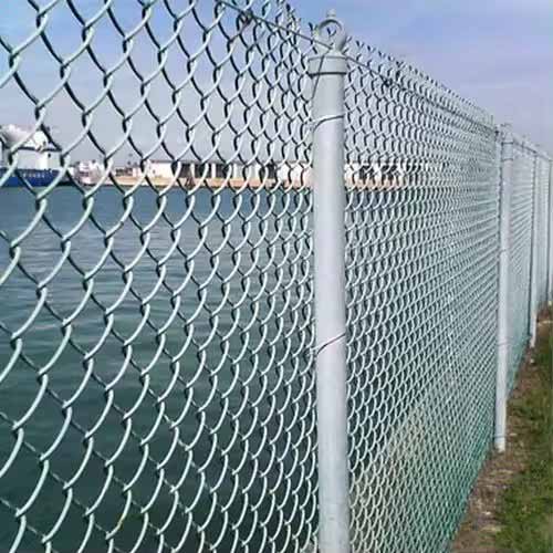 6 Foot Galvanized Chain Link Fence 4mm Diameter Wire Roll Steel Mesh Fence