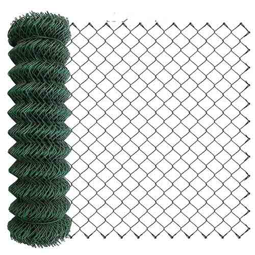 High Quality PVC Coated Galvanized 6FT 8 FT Diamond Mesh Cyclone Wire Roll Chain Link Fence